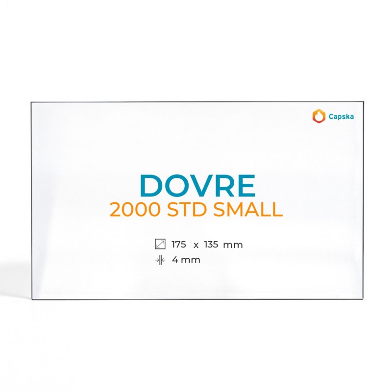 Dovre 2000 STD SMALL Glas - Rechteck Kaminglas für Kaminofen