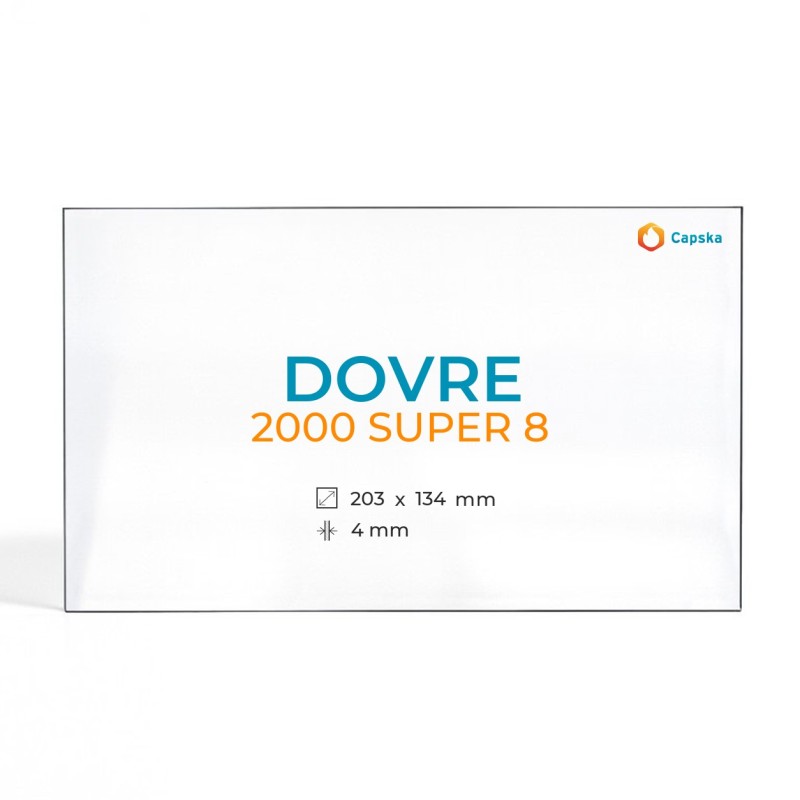 Dovre 2000 SUPER 8 Glas - Rechteck Kaminglas für Kaminofen