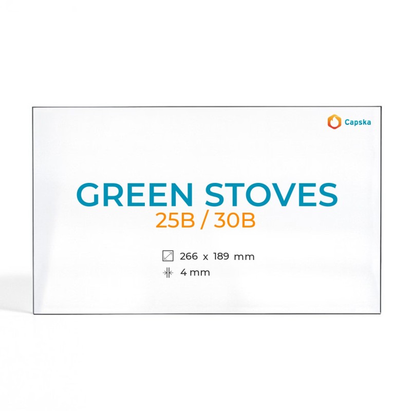 Green Stoves 25B / 30B Glas - Rechteck Kaminglas für Kaminofen