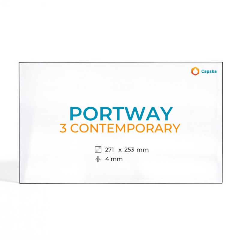 Vetro Portway 3 CONTEMPORARY - Vetro Rettangolo per stufa a legna