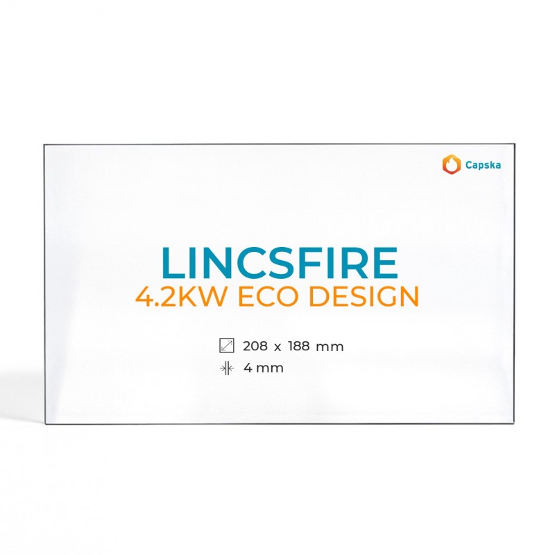 Verre cheminée LINCSFIRE 4.2KW ECO DESIGN - Rectangulaire