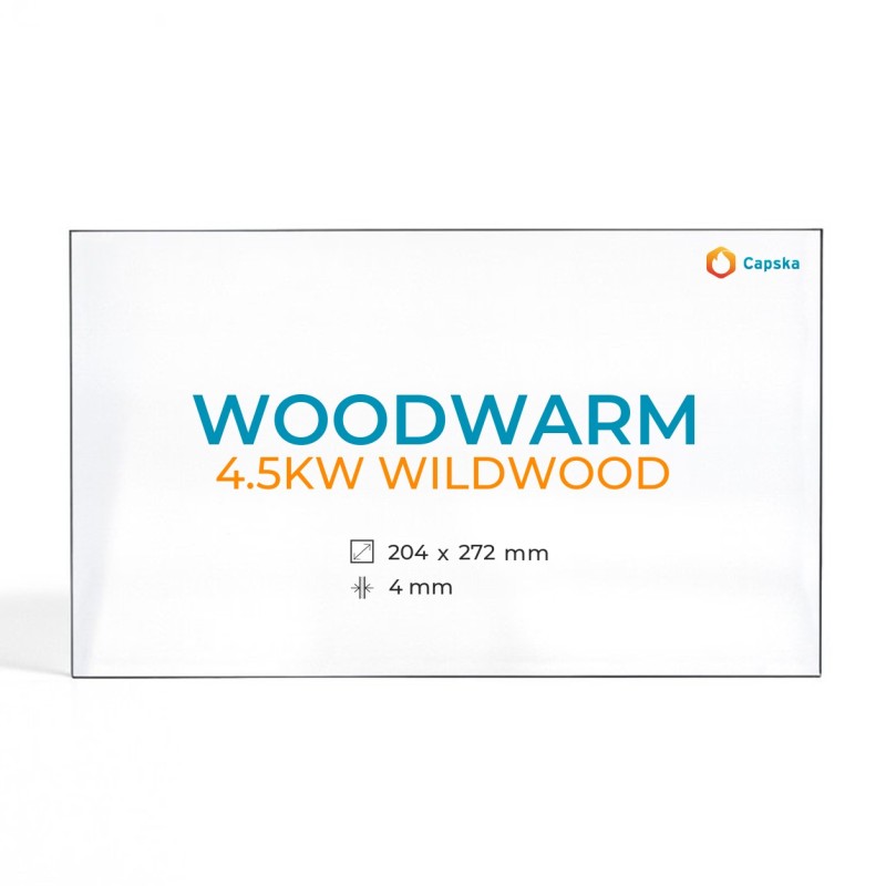 Vitre Woodwarm 4.5KW WILDWOOD - Verre Rectangle pour poêle à bois