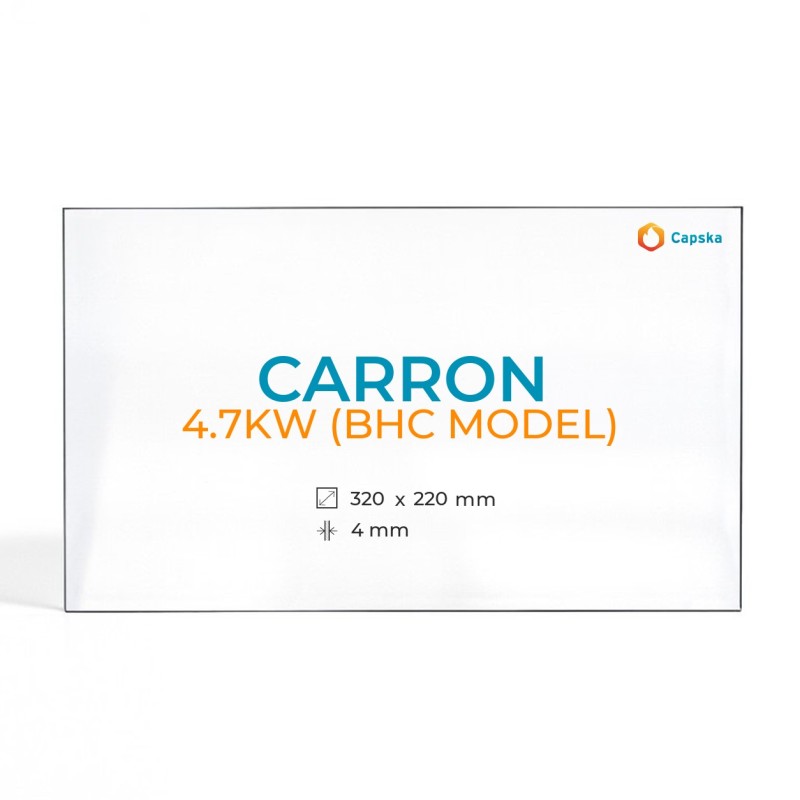 Carron 4.7KW (BHC MODEL) Glass Panel - Rectangular Stove Glass