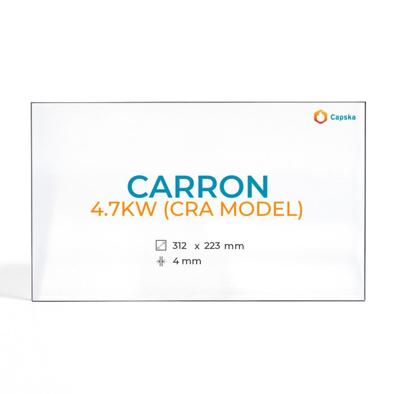 Vitre Carron 4.7KW (CRA MODEL) - Verre Rectangle pour poêle à bois