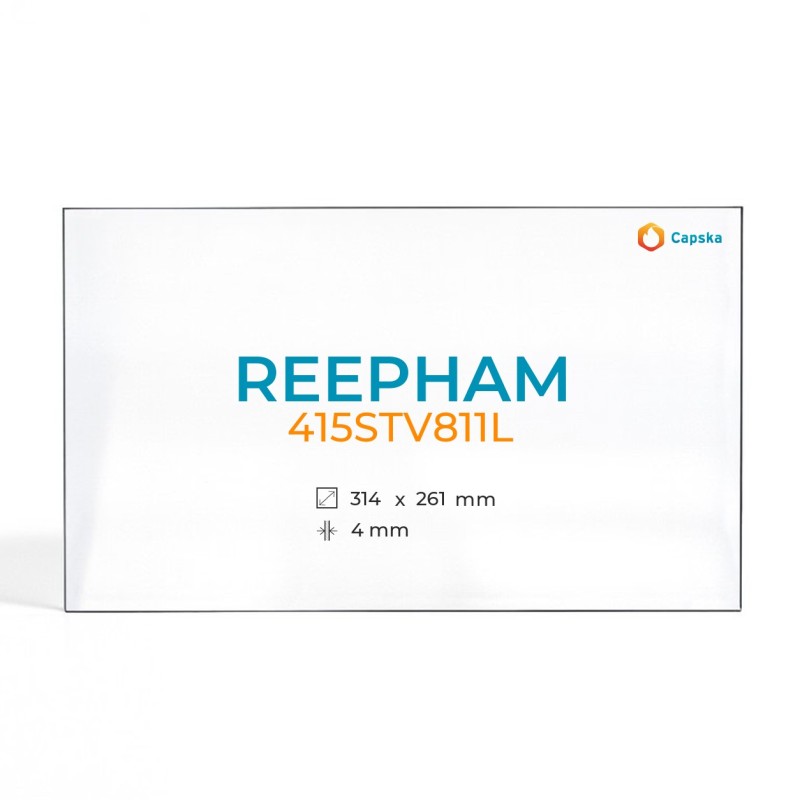 Vitre Reepham 415STV811L - Verre Rectangle pour poêle à bois