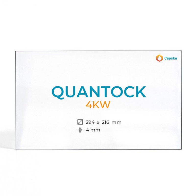 Quantock 4KW Glas - Rechteck Kaminglas für Kaminofen