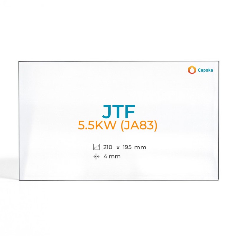JTF 5.5KW (JA83) Rectangular Glass Panel for Wood Burning Stove