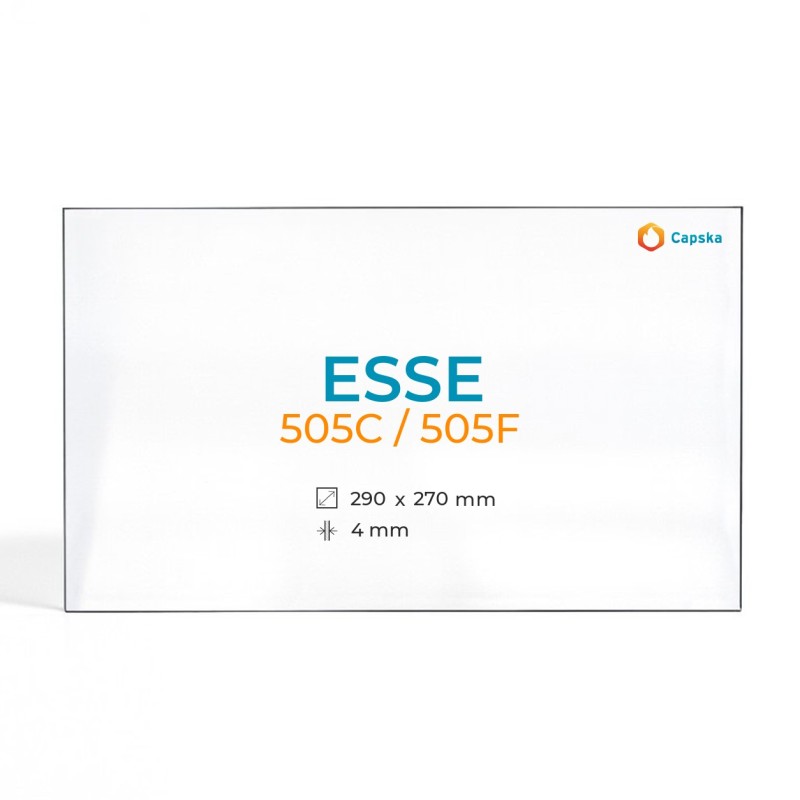 ESSE 505C / 505F Glass Panel - Rectangular for Wood Burning Stove