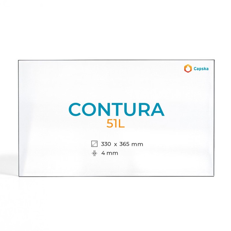 Vitre Contura 51L - Verre Rectangle pour poêle à bois