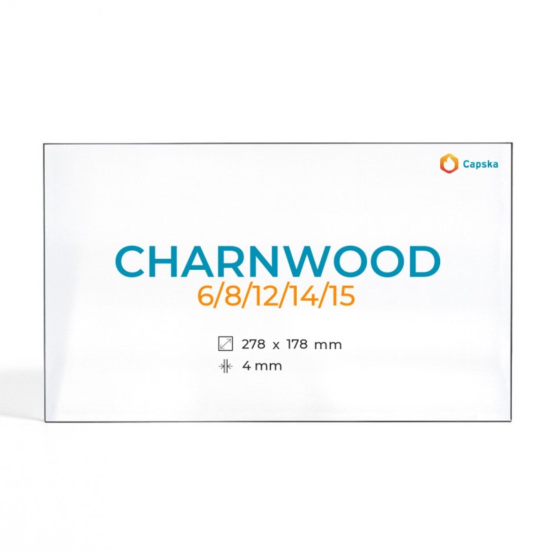 Charnwood Glass Panel for Wood Burning Stove - Rectangular Shape
