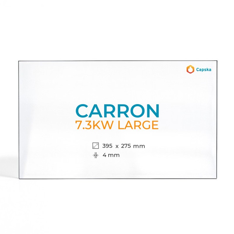 Vitre Carron 7.3KW LARGE - Verre Rectangle pour poêle à bois