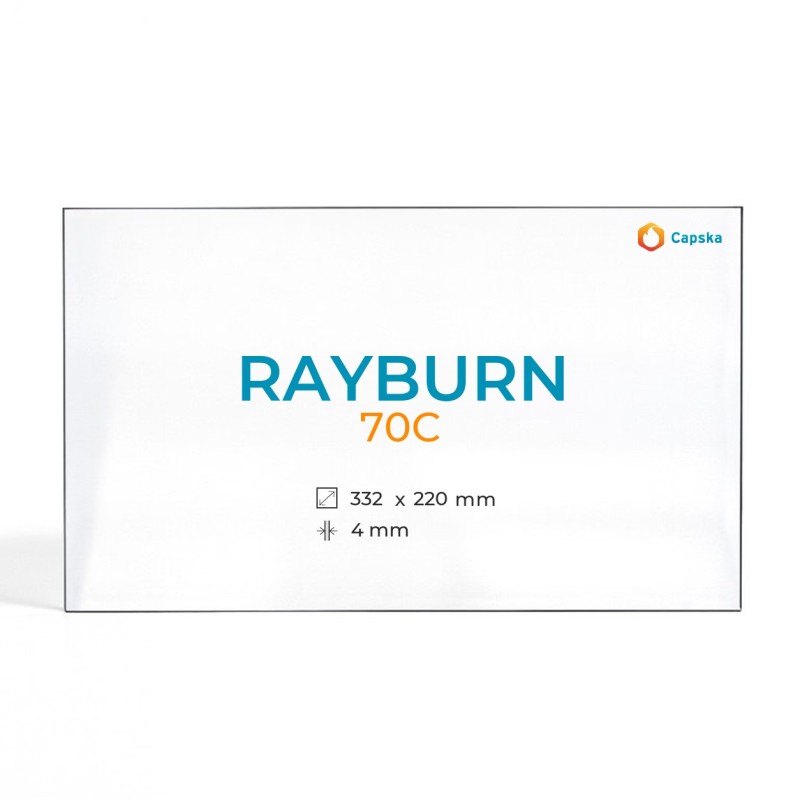 Vetro Rayburn 70C - Vetro Rettangolo per stufa a legna