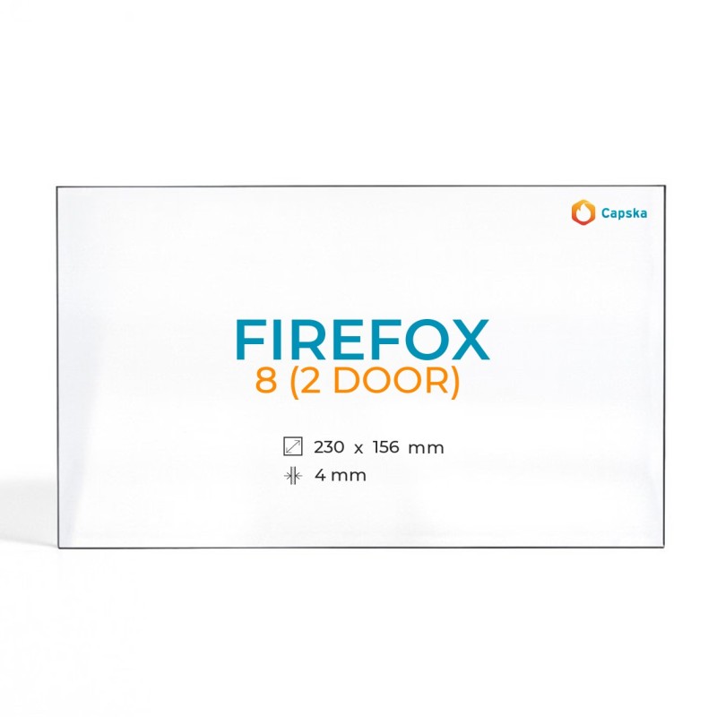 Vetro Firefox 8 (2 DOOR) - Vetro Rettangolo per stufa a legna