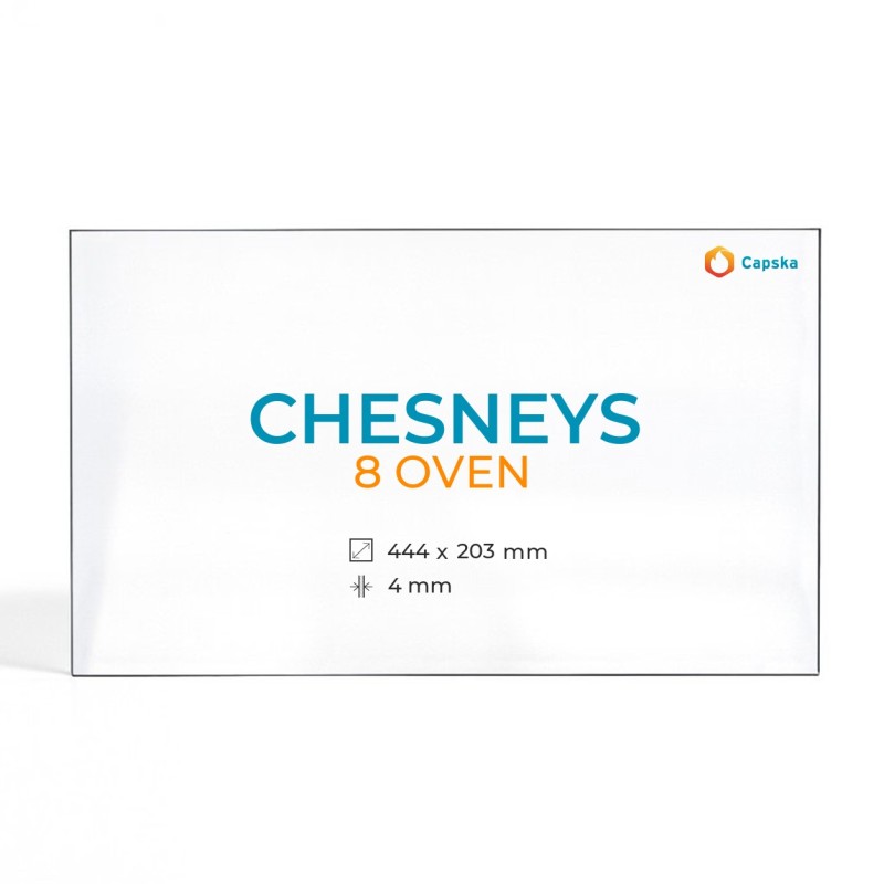 Chesneys 8 OVEN Rectangular Glass Panel - Wood Burning Stove