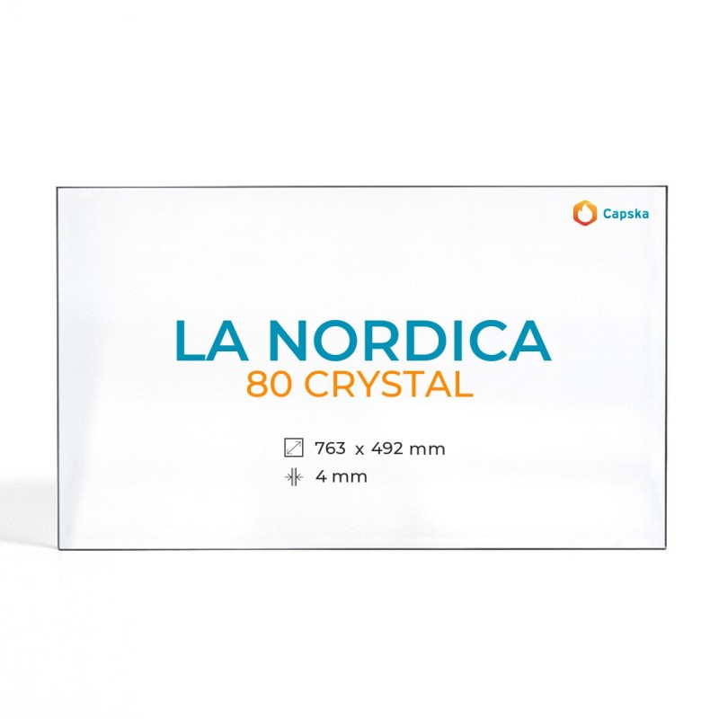 La Nordica 80 CRYSTAL Glass - Rectangular Fireplace Insert Panel
