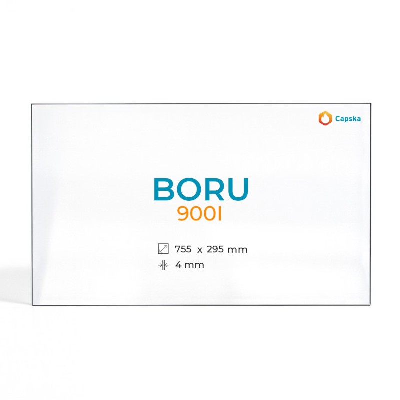 Boru 900I Glass - Rectangular Panel for Wood Burning Stove