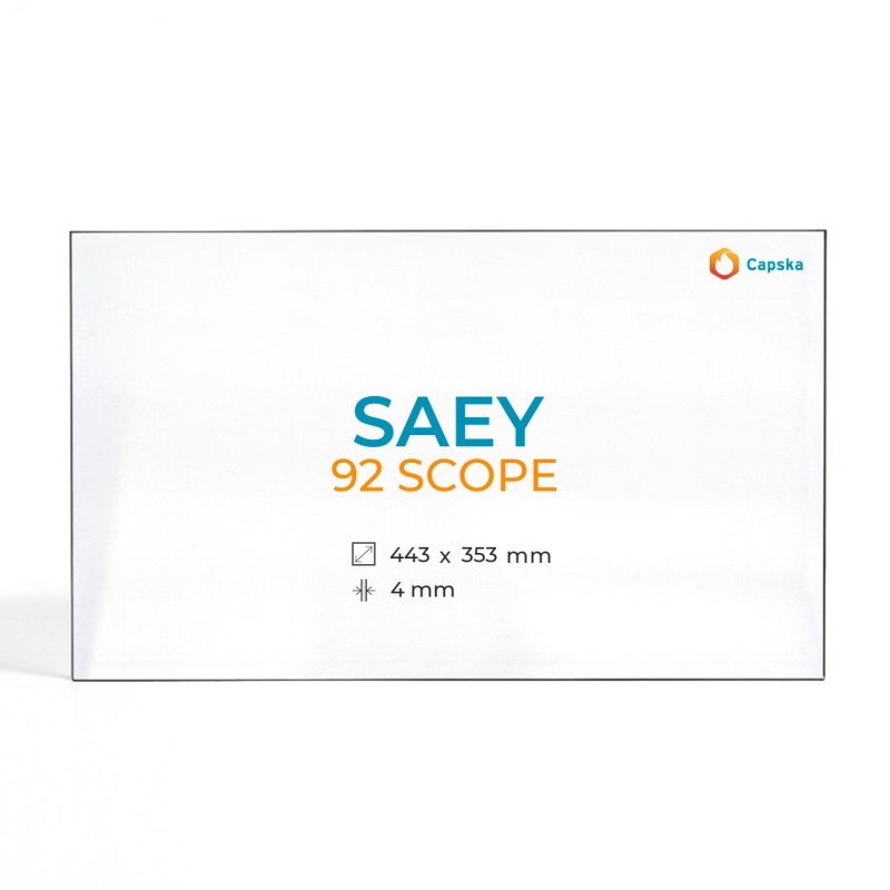 Vidre Rectangle Saey 92 SCOPE per Estufa de Llenya