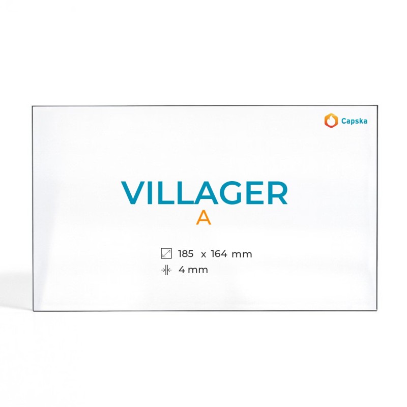 Vitre Villager A - Verre Rectangle pour poêle à bois