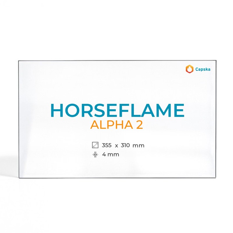 Horseflame ALPHA 2 Glas für Kaminofen - Rechteckiges Kaminglas