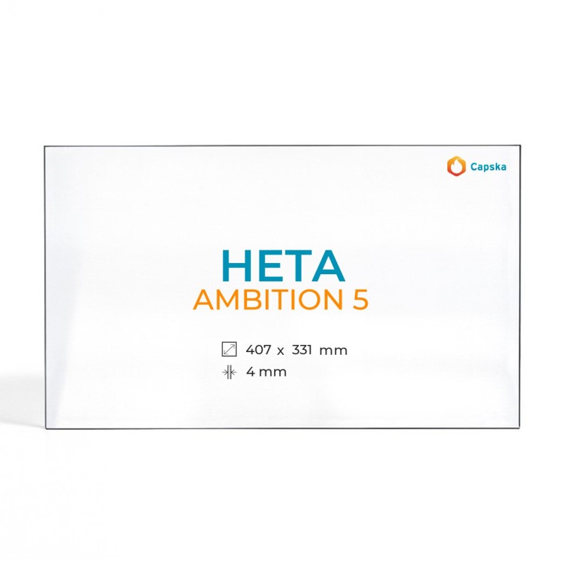 Vitre Heta AMBITION 5 - Verre Rectangle pour poêle à bois