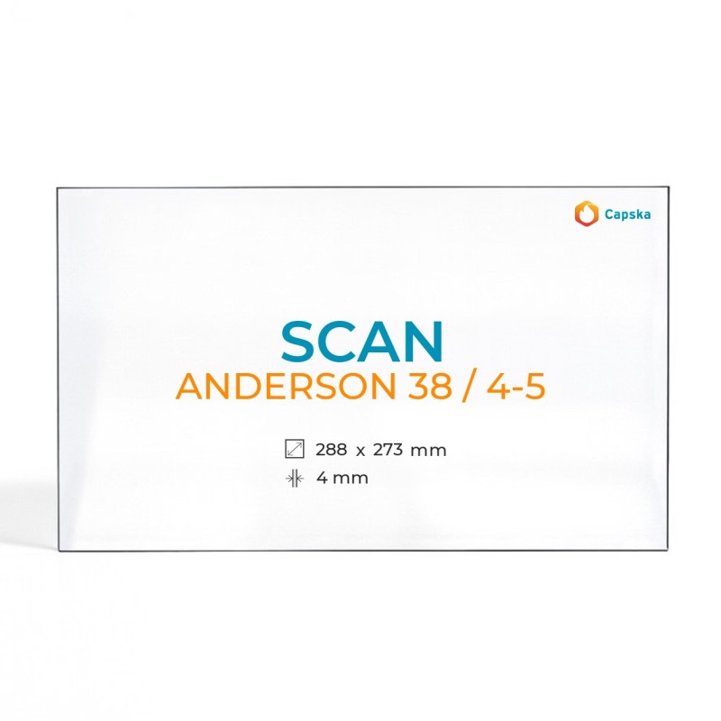 Kaminglas SCAN ANDERSON 38/4-5 - Rechteckiges Glas