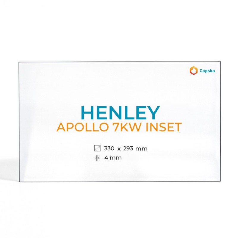 Vitre Henley APOLLO 7KW INSET - Verre Rectangle pour poêle à bois