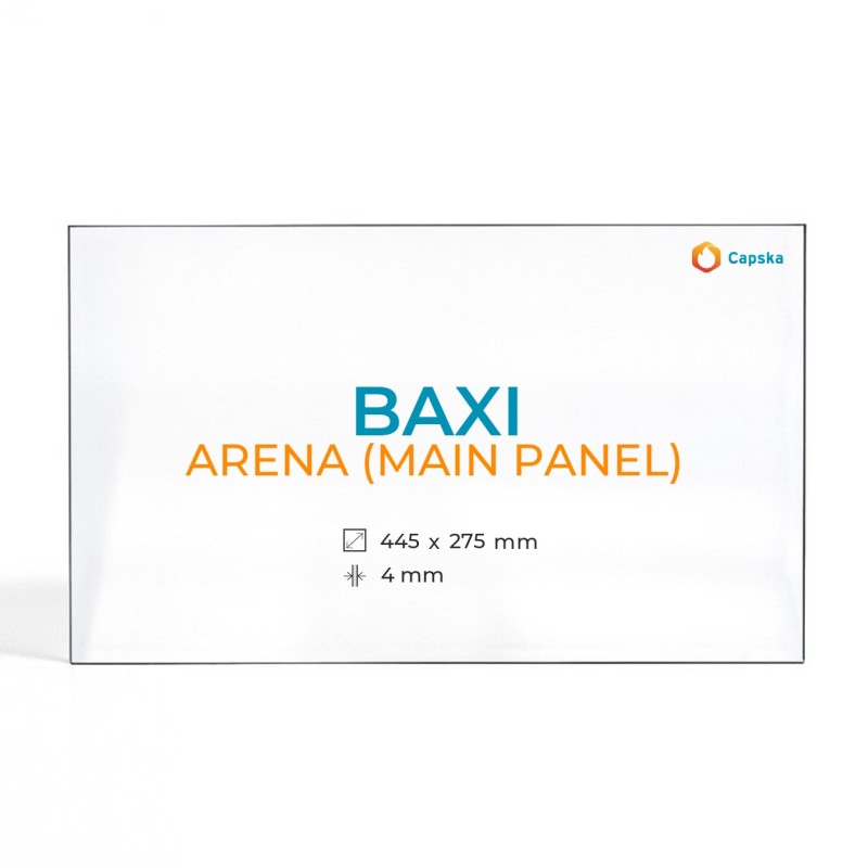 Vetro Baxi ARENA (MAIN PANEL) - Vetro Rettangolo per stufa a legna