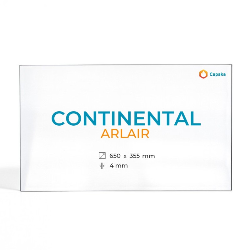 Vitre Continental ARLAIR - Verre Rectangle pour poêle à bois