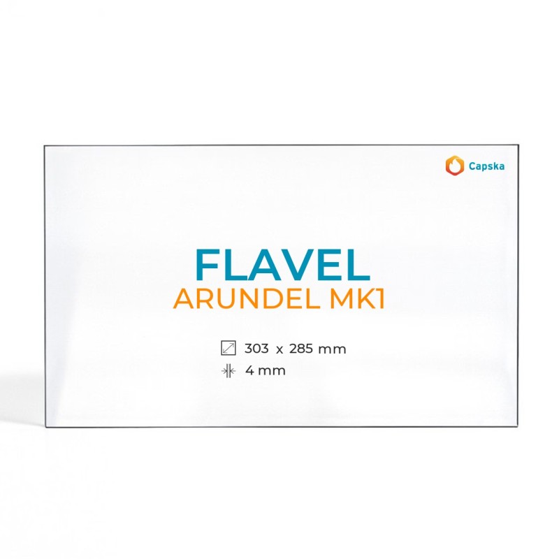 Flavel ARUNDEL MK1 Glass - Rectangular Panel for Wood Burning Stove