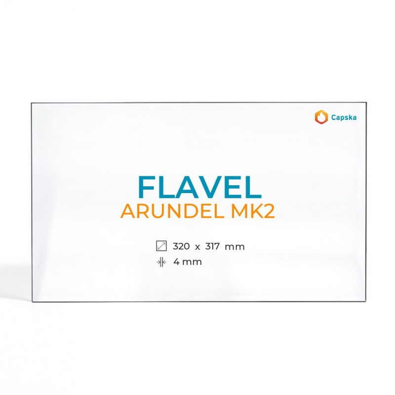 Flavel ARUNDEL MK2 Glass - Rectangular Panel for Wood Burning Stove