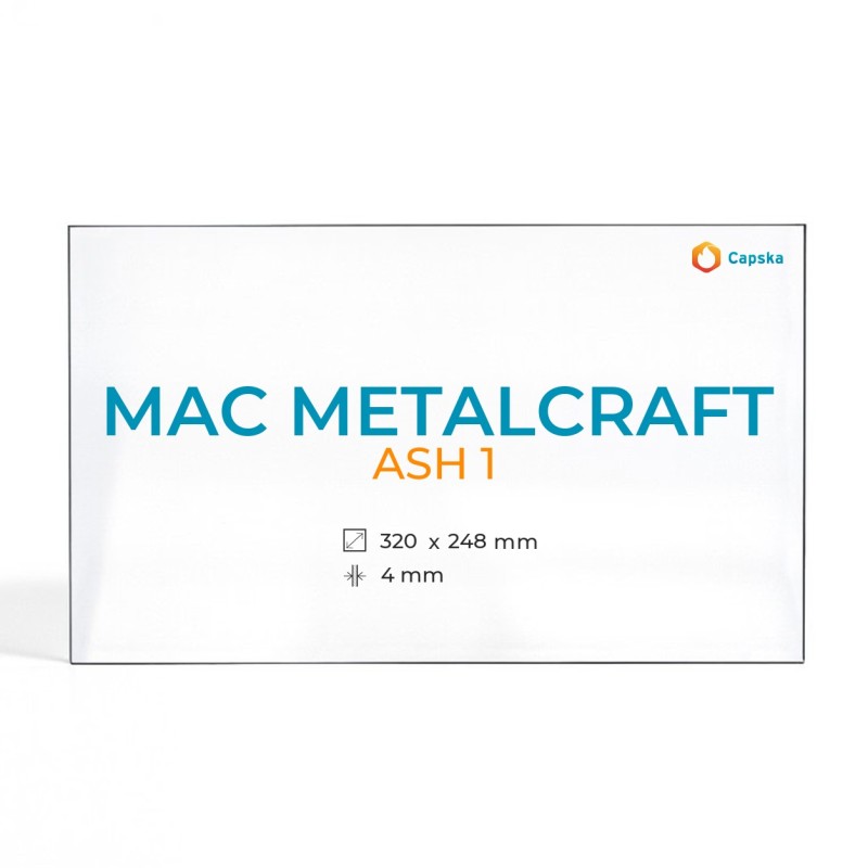 MAC METALCRAFT ASH 1 Glass - Rectangular Panel for Wood Burning Stove