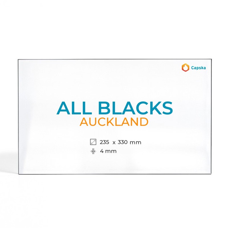 Vitre All Blacks AUCKLAND - Verre Rectangle pour poêle à bois