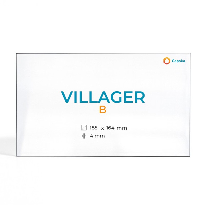 Villager B Glass - Rectangular Panel for Wood Burning Stove