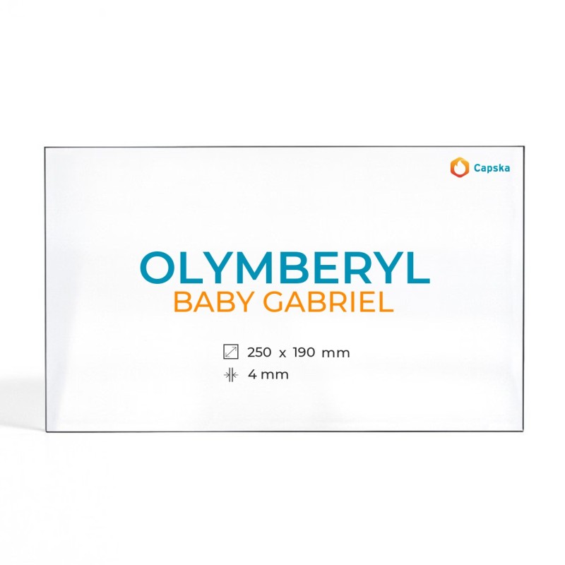 Vitre Olymberyl BABY GABRIEL - Verre Rectangle pour poêle à bois