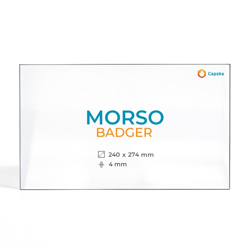 Vitre Morso BADGER - Verre Rectangle pour poêle à bois