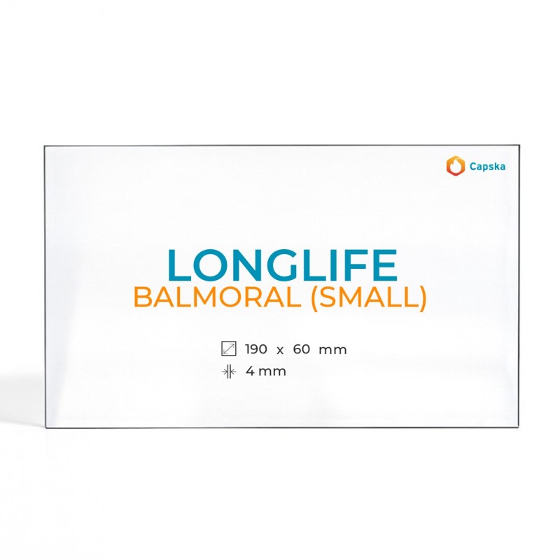 Vetro Longlife BALMORAL (SMALL) - Vetro Rettangolo per stufa a legna