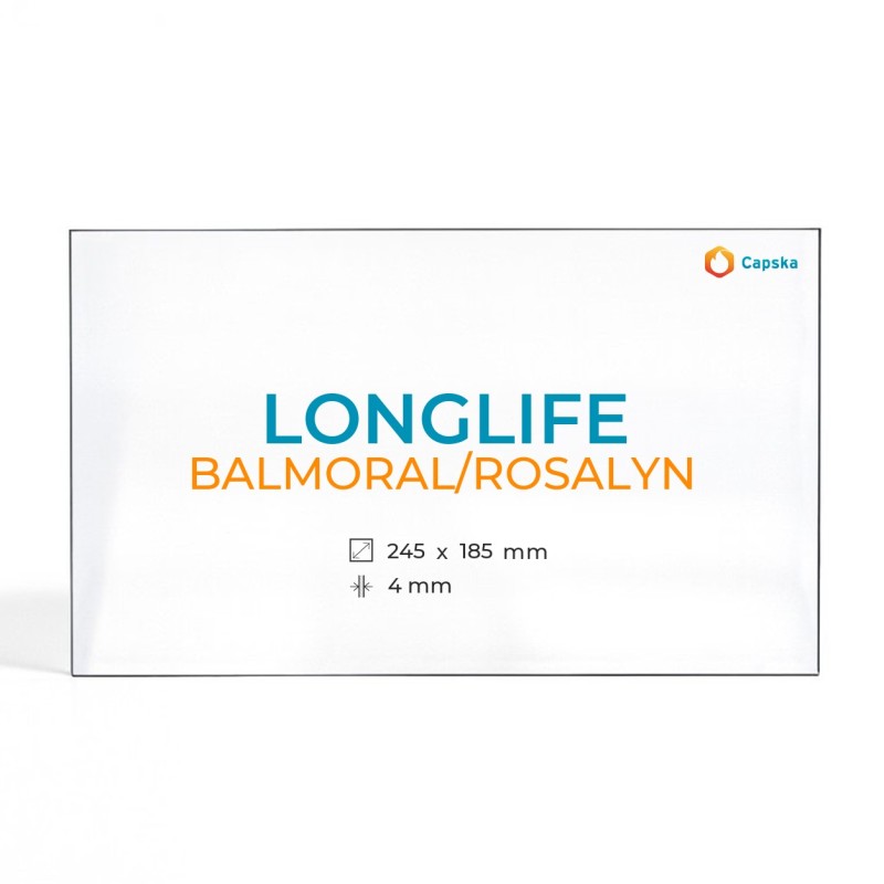 Vitre Longlife BALMORAL/ROSALYN - Verre Rectangle pour poêle à bois