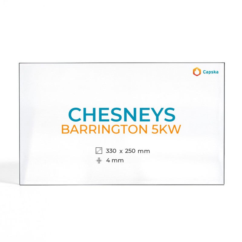 Chesneys BARRINGTON 5KW Glass - Rectangular Panel for Wood Burning Stove