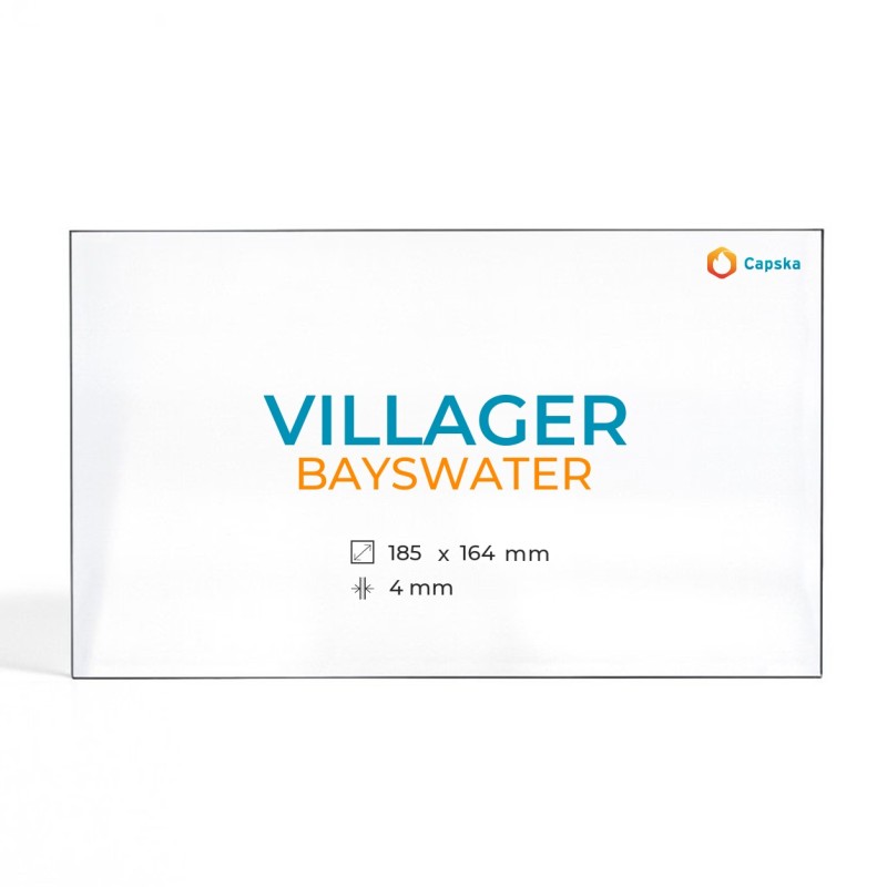 Villager BAYSWATER Glas - Rechteck Kaminglas für Kaminofen