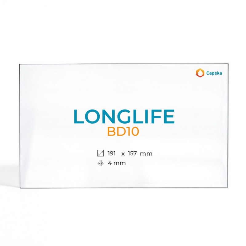Vetro Longlife BD10 - Vetro Rettangolo per stufa a legna