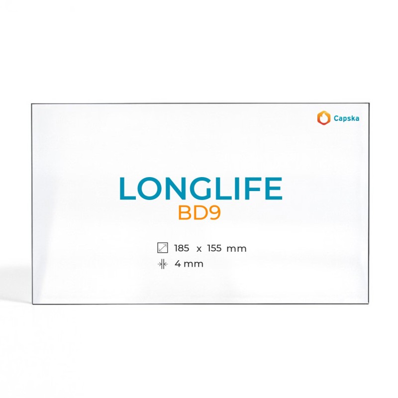 Longlife BD9 Glass Panel for Wood Burning Stove