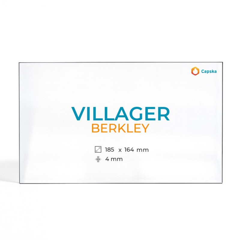 Villager BERKLEY Glas - Rechteck Kaminglas für Kaminofen