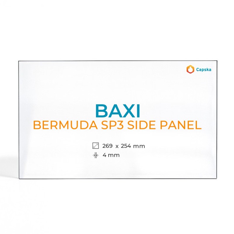 Baxi Bermuda SP3 Side Panel Glass - High-Quality Rectangular Panel