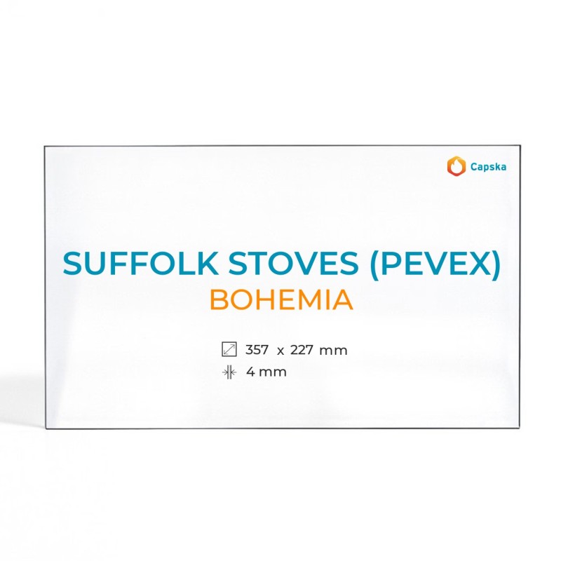 Suffolk Stoves BOHEMIA Glass Panel - Rectangular for Wood Burning Stove