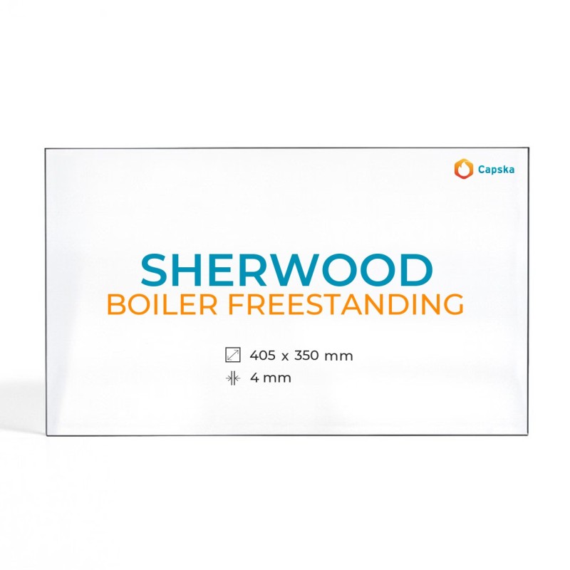 Sherwood BOILER FREESTANDING Glass - Rectangular Panel for Wood Burning Stove