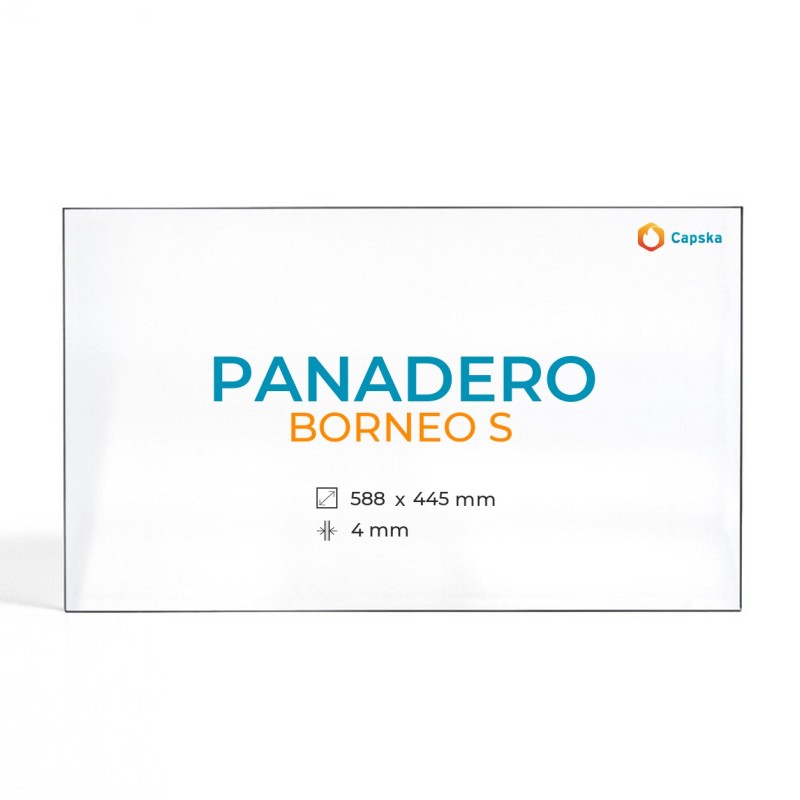 Panadero BORNEO S Glass - Rectangular Panel for Wood Burning Stove