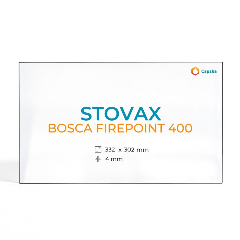 Vitre Stovax BOSCA FIREPOINT 400 - Verre Rectangle pour poêle à bois