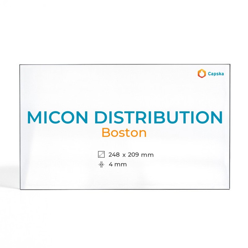 Micon Distribution BOSTON Glass - Rectangular Panel for Wood Burning Stove