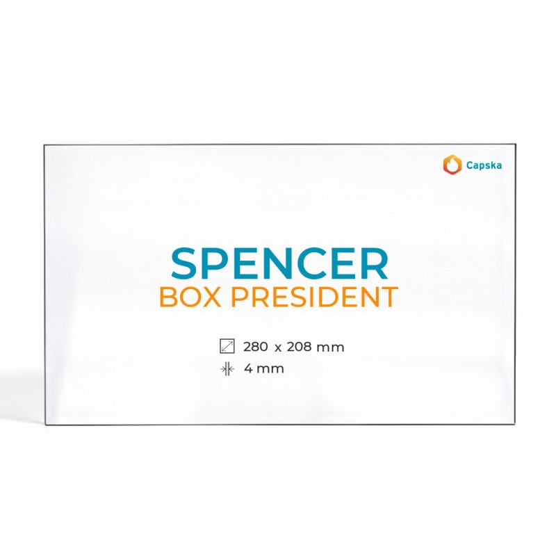 Vitre Spencer BOX PRESIDENT - Verre Rectangle pour poêle à bois