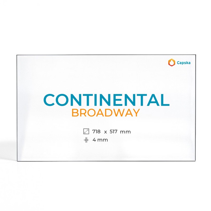 Continental BROADWAY Glass - Rectangular Panel for Wood Burning Stoves